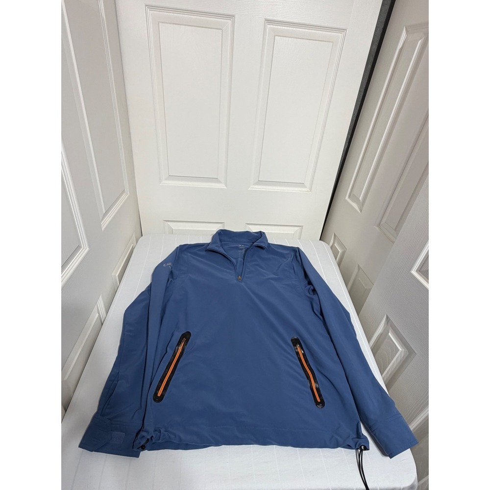 Callaway X Series Golf Pullover Mens XL Blue Quarter Zip Performance Jacket